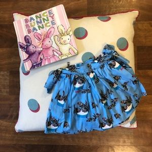 Mary Blair kitten/cat print skirt 18mo tie waist